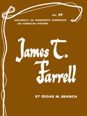 cover image of James T. Farrell--American Writers 29